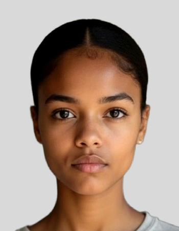 Visage dégagé